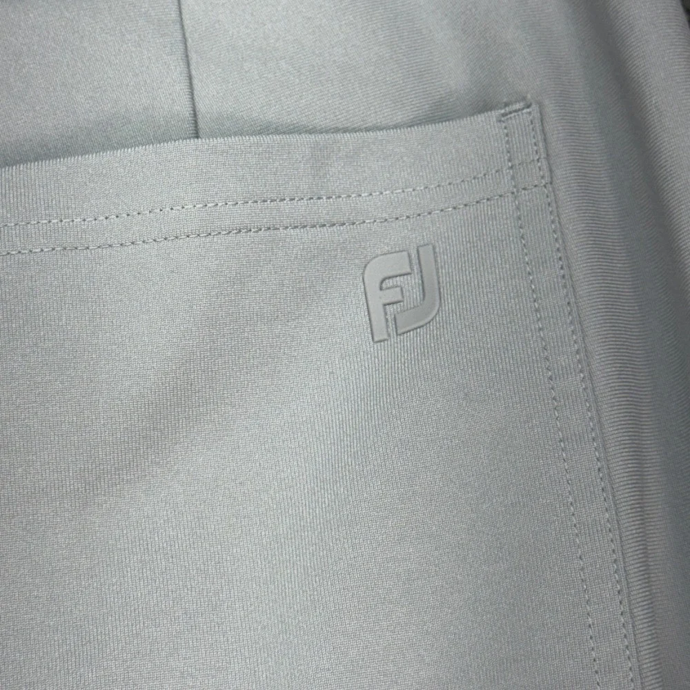 FootJoy Golf Pants Men 38x30 Light Grey Performance Flat Front Trousers 29019